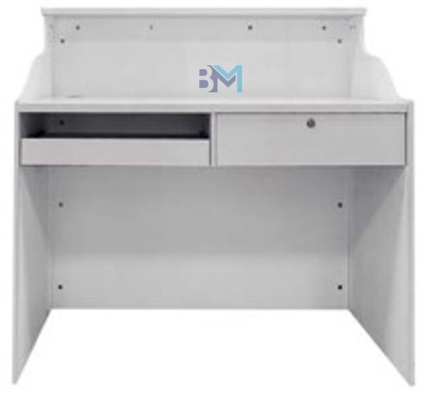 Mostrador de recepción blanco y negro - Imagen 2
