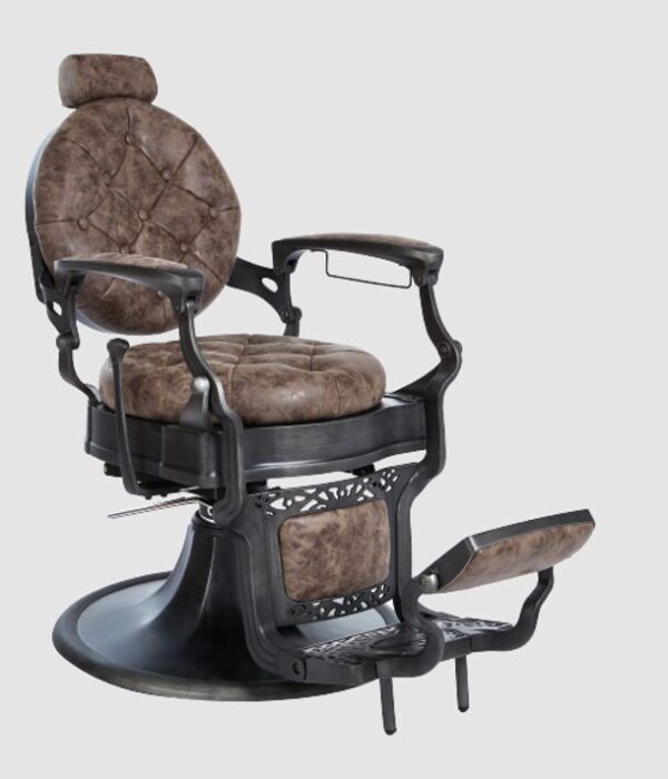 Sillón de barbería vintage marrón (copia) - Imagen 3