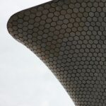 Close-up of Museo Soumaya's hexagonal tile design, Mexico City.