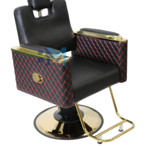 Silla de peluquería en polipiel color Negro y Rojo