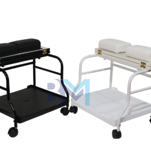 Soporte de pedicura con ruedas Blanco y Negro