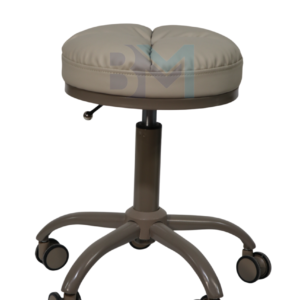 Taburete sin respaldo en polipiel  color beige