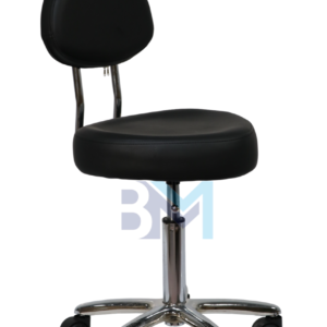 Taburete con respaldo en polipiel color blanco y negro (copia)