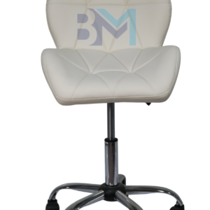Taburete con respaldo color blanco