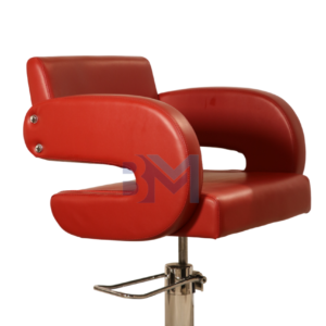 Silla de peluquería en polipiel color Rojo
