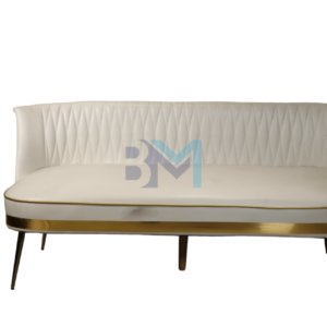 Sofá de espera Blanco y Dorado