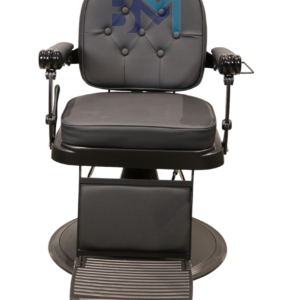 Sillón de barbería clásico negro mate