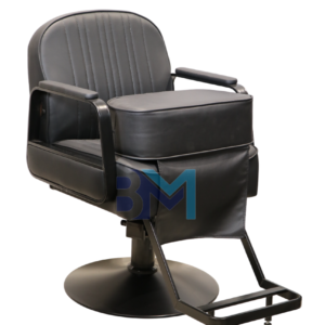 Sillón de barbería, peluquería y maquillaje clásico negro
