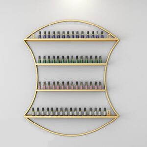 Soporte para esmaltes estilizado dorado