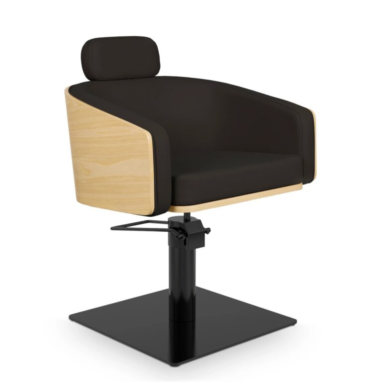 Silla de peluquería en polipiel color negra