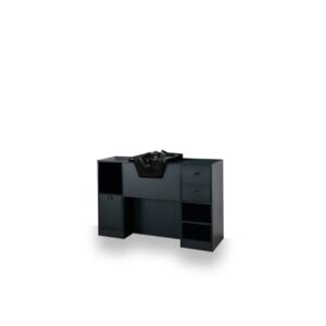 Tocador negro con lavacabezas Oke 4/98