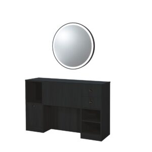 Tocador negro con espejo Oke 6