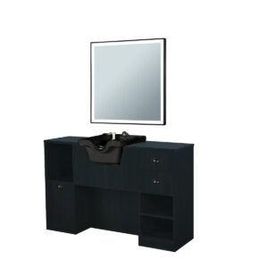 Tocador negro con lavacabezas Oke 9/98