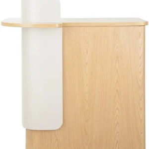 Mostrador de recepción blanco y beige Cora