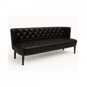 Sofá de espera negro de tres plazas