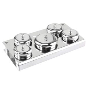 JUEGO DE % LATAS DE ACERO INOXIDABLE PARA ALMACENAMIENTO DE POLVOS Y LIQUIDO DECORACION DE UÑAS