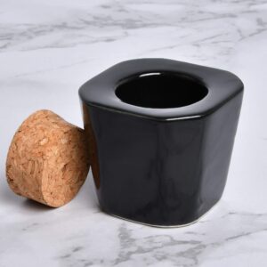 CUENCO DE PORCELANA CON TAPA DE CORCHO