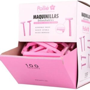 Dispensador de maquillas de rasurar 100 uni Pollie