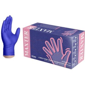 Guantes desechables de nitrilo sin virus, sin polvo, caja de 100 unidades