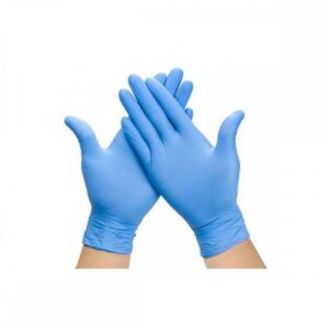 Guantes de nitrilo sin polvo azul 100 pcs