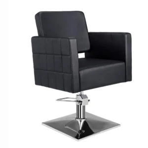 Silla de peluquería en polipiel negro horace