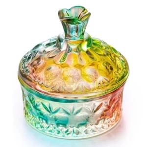 CUENCO / VASO DE CRISTAL CON TAPA