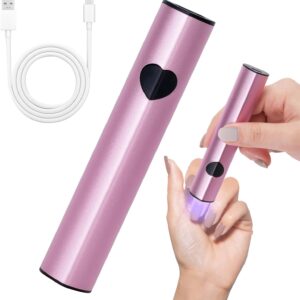 LAMPARA PORTATIL LED/UV PARA SECADO DE UÑAS LILA CORAZON 10w