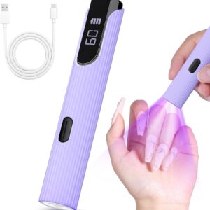 LAMPARA PORTATIL LED/UV PARA SECADO DE UÑAS MORADA