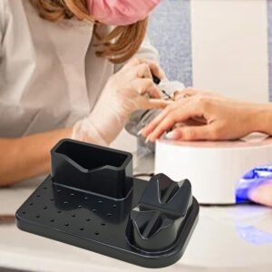Soporte para brocas y máquina de uñas Negro