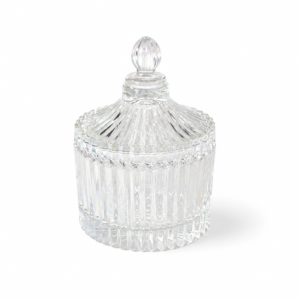 CUENCO / VASO DE CRISTAL CON TAPA