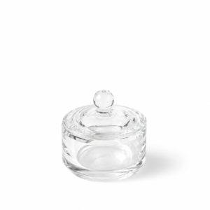 CUENCO / VASO DE CRISTAL CON TAPA