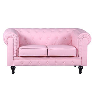 SILLÓN DE ESPERA CHESTER DOS PLAZAS ROSA