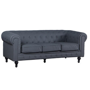 SILLÓN DE ESPERA CHESTER TRES PLAZAS GRIS