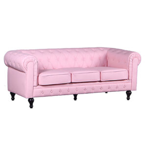 SILLÓN DE ESPERA CHESTER TRES PLAZAS ROSA