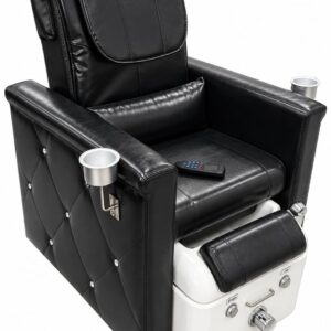 Silla negro de pedicura spa con bañera de hidromasaje