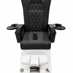 Silla Negro de pedicura spa con bañera de cristal
