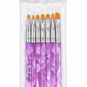 juego de 7 pinceles de gel y acrílico para decoración de uñas
