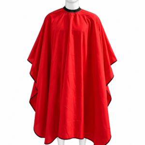 Capa de barberia roja cuello de Goma