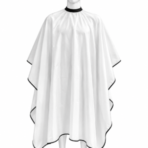 Capa de barberia blanca cuello de Goma