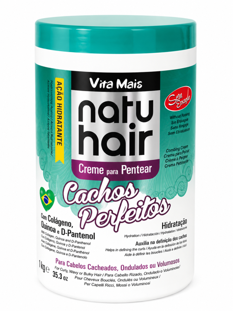 Crema Para Peinar Rizos Perfectos Natu Hair 35.3 Oz
