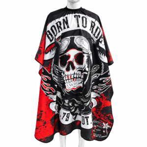 Capa de barberia blanco y rojo