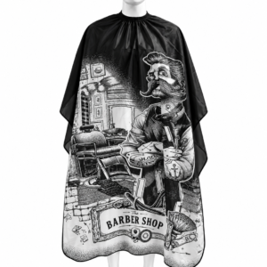 Capa de barberia blanco y negro