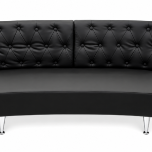 Sofá curvo para sala de espera color negro