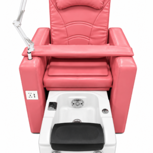 Silla rosa de pedicura spa con bañera de hidromasaje