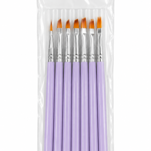 Juego de 7 pinceles morados para uñas