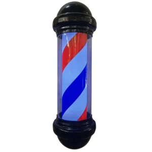 PIRULO BARBER POLE NEGRO CON AZUL Y ROJO