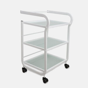 Carrito metálico y vidrio para SPA y estética
